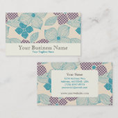 花模様の名刺 名刺 (正面/裏面)