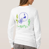 花模様の孔雀 Tシャツ (裏面)