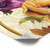 花模様の完全開花 ポスター (角)