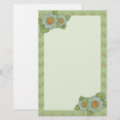 花模様の文房具 便箋 (正面/裏面)