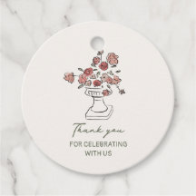 花模様の花瓶 感謝の気持ちを表すタグ