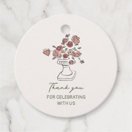 花模様の花瓶 感謝の気持ちを表すタグ フェイバータグ