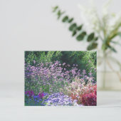 花模様の英庭園はがき ポストカード (スタンド正面)