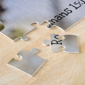 花模様の蝶と希望に関する聖書の詩 ジグソーパズル (側面)