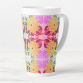 花模様アルミ製水瓶 カフェラテマグ (右アングル)