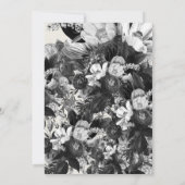 花模様エレガントとスカルハローウィンパーティインビタティ 招待状 (裏面)