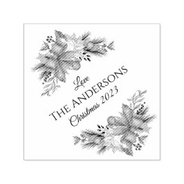 花模様エレガントズメリークリスマス2023 セルフインキングスタンプ