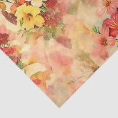 花模様オレンジアンドレッドデコファージティッシュペーパー 薄葉紙 (詳細)