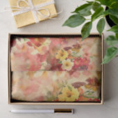 花模様オレンジアンドレッドデコファージティッシュペーパー 薄葉紙 (ギフト)