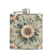 花模様オン仙人 フラスク (正面)