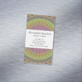 花模様カットの曼荼羅 マグネット名刺 (インサイチュ)