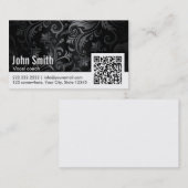 花模様カットQRコード声コーチの名刺 名刺 (正面/裏面)