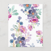 花模様カラフルグリーンリーブライダルシャワービンゴゲーム (裏面)