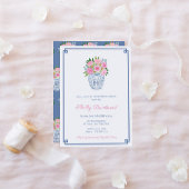 花模様カラフルジンジャージャーブライダルシャワーブランチ 招待状