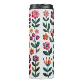 花模様カラフル。 タンブラー (裏面)