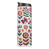 花模様カラフル。 タンブラー (回転右)