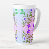 花模様カラーアルミニウム水瓶 カフェラテマグ (右アングル)