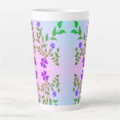 花模様カラーアルミニウム水瓶 カフェラテマグ (正面)