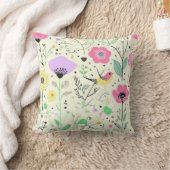 花模様クッション クッション (ブランケット)