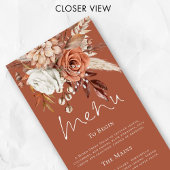 花模様ス素朴パンパスグラス結婚ズテラコッタ メニュー