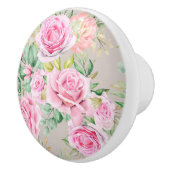 花模様セラミックノブ セラミックノブ (右)