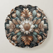 花模様パターン1 ラウンドクッション (正面)