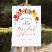 花模様フランスのズスウィートベリーブドウブライダルシャワー ポスター