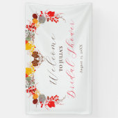 花模様フランスのズスウィートベリーブドウブライダルシャワー 横断幕 (縦)