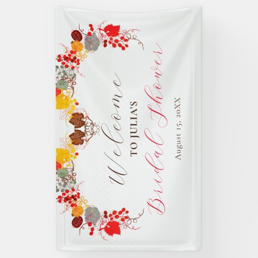 花模様フランスのズスウィートベリーブドウブライダルシャワー 横断幕 (縦)