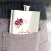 花模様ブルゴーニュ名モノグラム フラスク (インサイチュ)