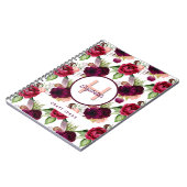 花模様ブルゴーニュ工芸アイディアモノグラム ノートブック (左側)