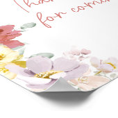 花模様ベビー開花ありがとうござ来う ポスター (角)