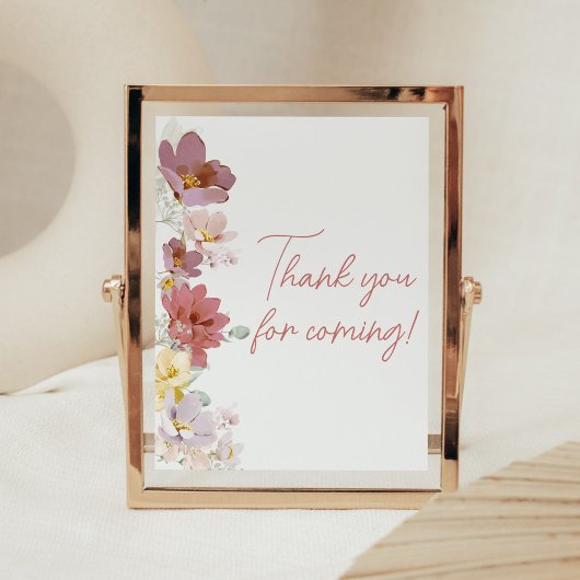 花模様ベビー開花ありがとうござ来う ポスター