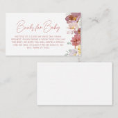 花模様ベビー開花ベビーシャワーブックベビー エンクロージャーカード (正面/裏面)