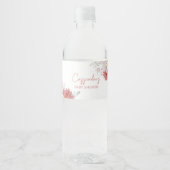 花模様ベビー開花ベビーシャワー ペットボトルラベル (正面)