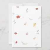 花模様ベビー開花ベビーシャワー 招待状 (裏面)