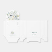 花模様ユーカリの緑の名結婚前 フェイバーボックス (折り畳みなし)