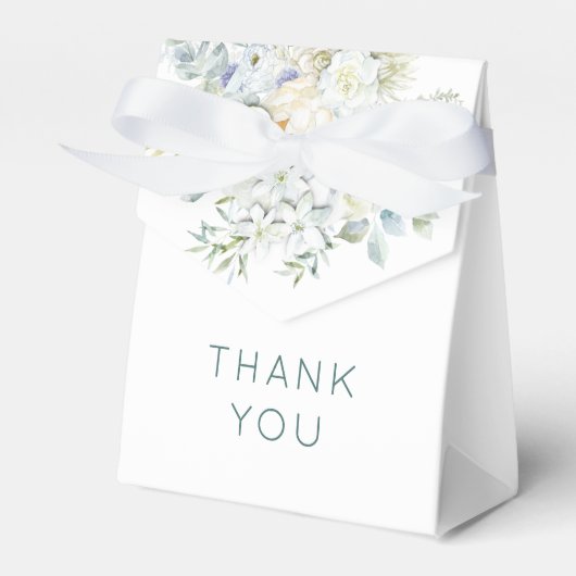 花模様ユーカリの緑の名結婚前 フェイバーボックス (正面サイド)