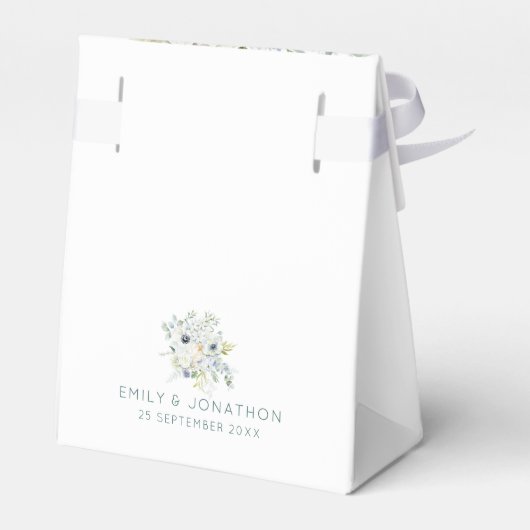 花模様ユーカリの緑の名結婚前 フェイバーボックス (裏面サイド)