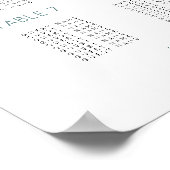 花模様ユーカリ9テーブル90ゲスト座席表 ポスター (角)