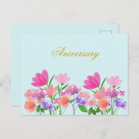 花模様ライトスイッチカバー ポストカード (正面/裏面)