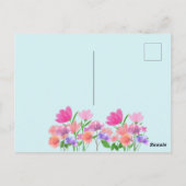 花模様ライトスイッチカバー ポストカード (裏面)