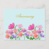 花模様ライトスイッチカバー ポストカード (正面)