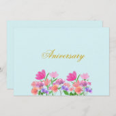 花模様ライトスイッチカバー 招待状 (正面/裏面)