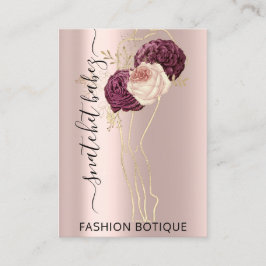 花模様リースバラQRコード体SculptingStylist 名刺