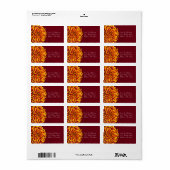 花模様付き華美花火花 ラベル (フルシート)