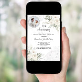 花模様写真結婚10周年 招待状