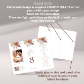 花模様写真QR三結婚折のメニューテーブルなし