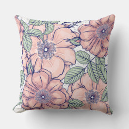 花模様加飾 クッション