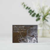 花模様渦巻形のはチョコレートと煙 名刺 (スタンド正面)